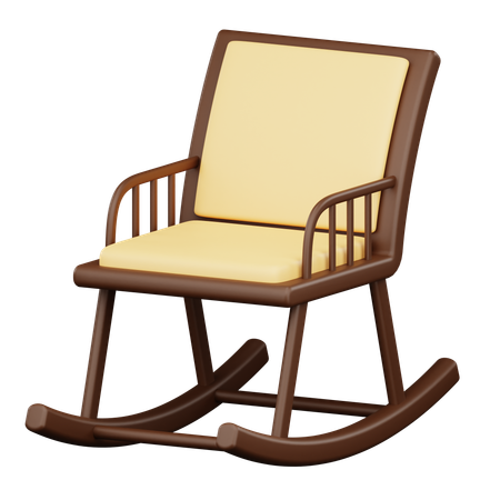 Rocking Chair  3D Icon