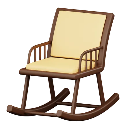 Rocking Chair  3D Icon