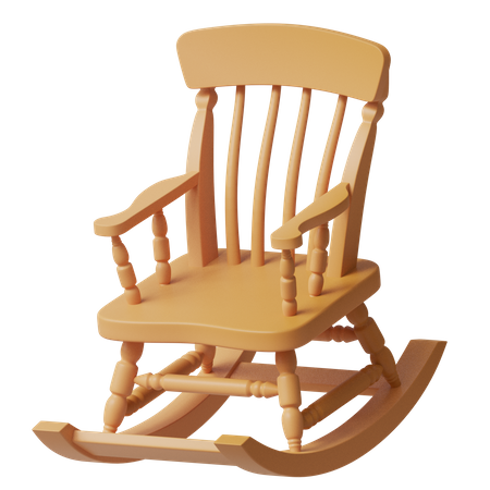 Rocking Chair  3D Icon