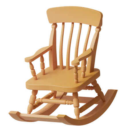 Rocking Chair  3D Icon