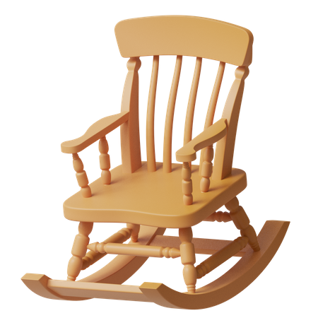 Rocking Chair 3D Icon