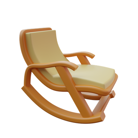 Rocking Chair  3D Icon