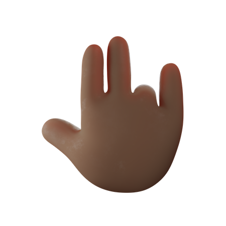 Rocking Hand Gesture  3D Illustration