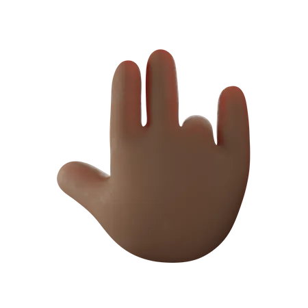 Rocking Hand Gesture  3D Illustration