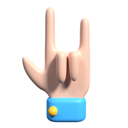 Rocking Hand Gesture  3D Icon