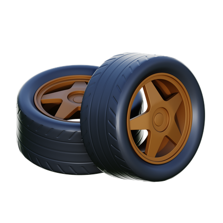 Roda de carro  3D Icon