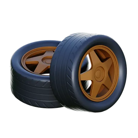 Roda de carro  3D Icon