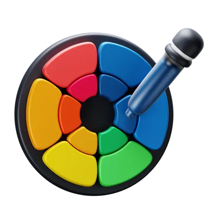 Roda de cores  3D Icon