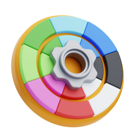 Roda de cores  3D Icon