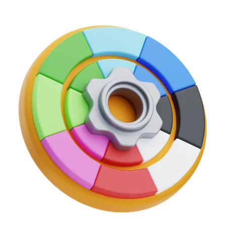 Roda de cores  3D Icon