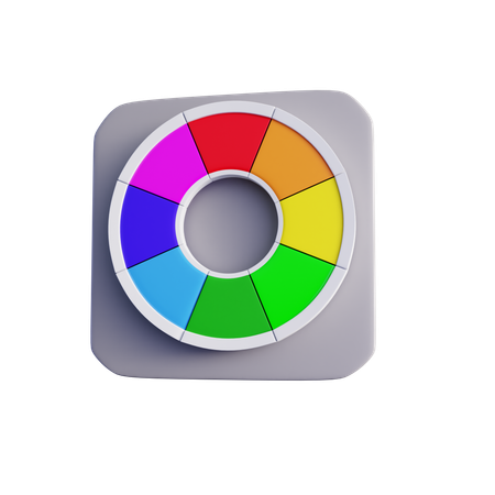 Roda de cores  3D Icon