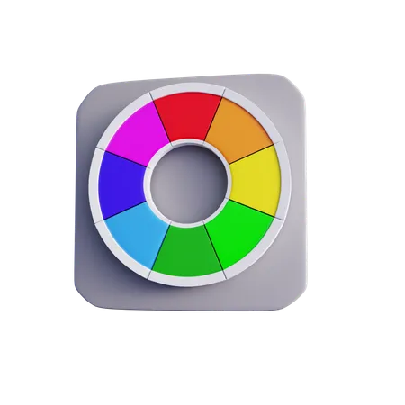 Roda de cores  3D Icon