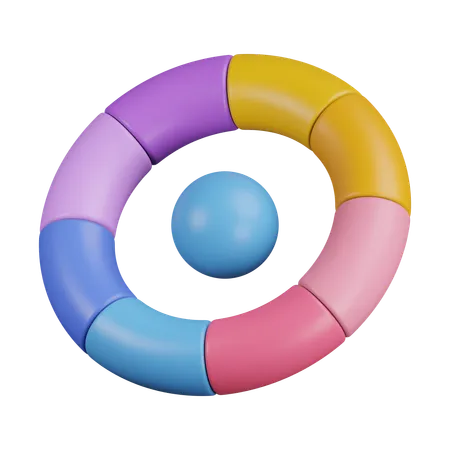 Roda de cores  3D Icon