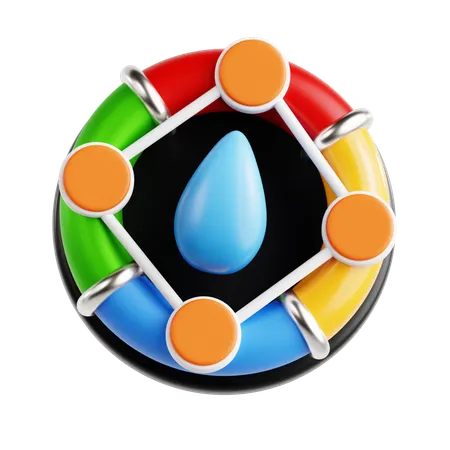 Roda de cores  3D Icon