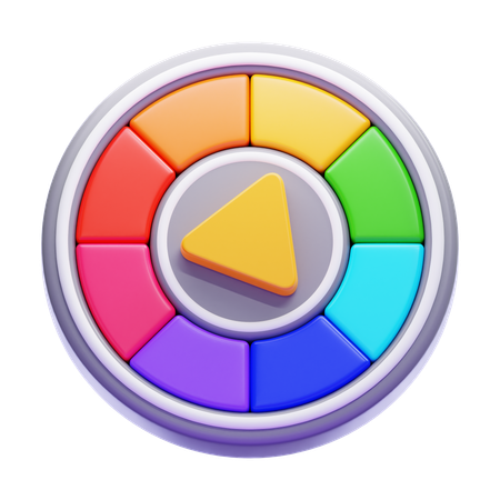 Roda de cores  3D Icon