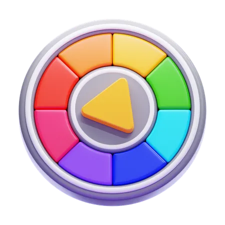 Roda de cores  3D Icon