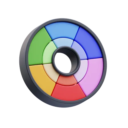 Roda de cores  3D Icon