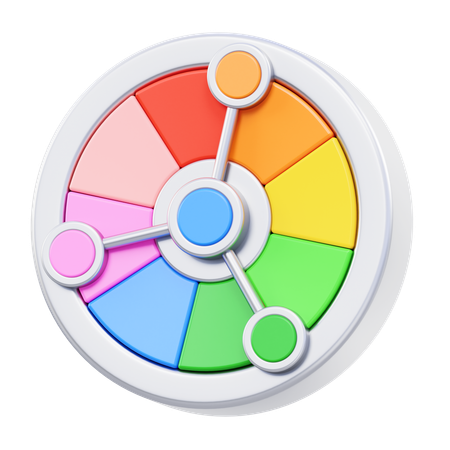 Roda de cores  3D Icon