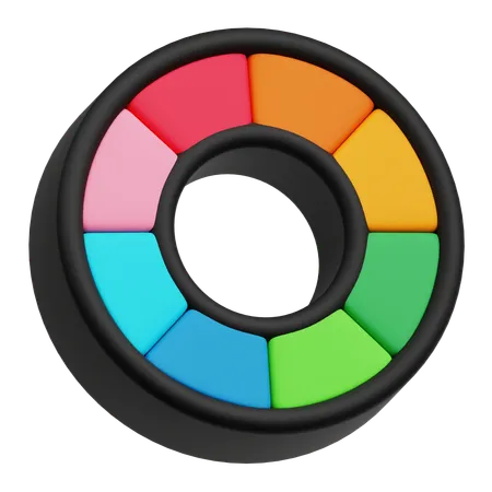 Roda de cores  3D Icon