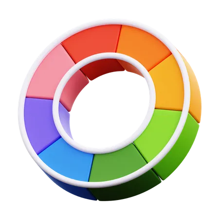 Roda de cores  3D Icon