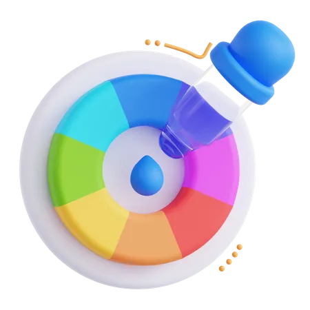 Roda de cores  3D Icon
