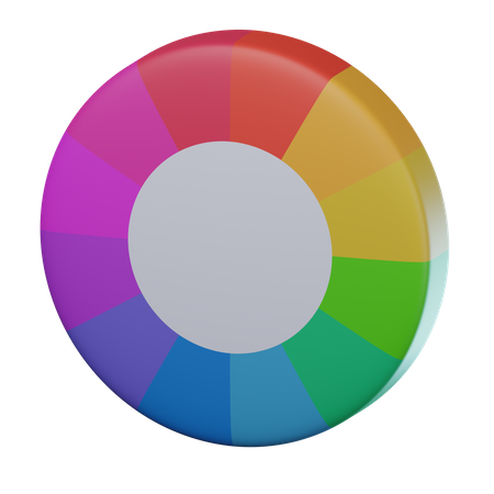 Roda de cores  3D Icon