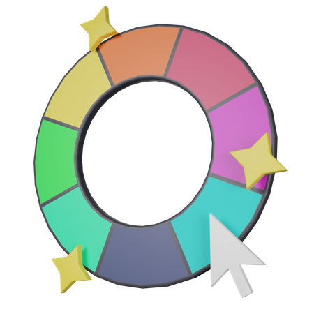 Roda de cores  3D Icon