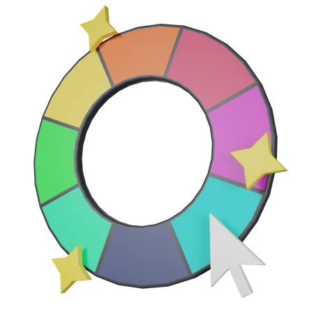 Roda de cores  3D Icon