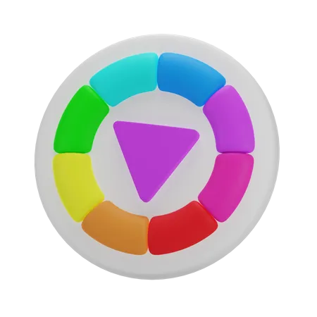 Roda de cores  3D Icon