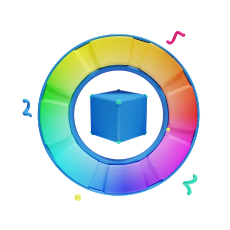 Roda de cores  3D Icon