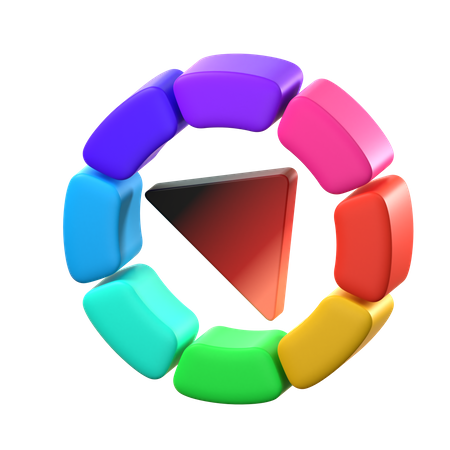 Roda de cores  3D Icon