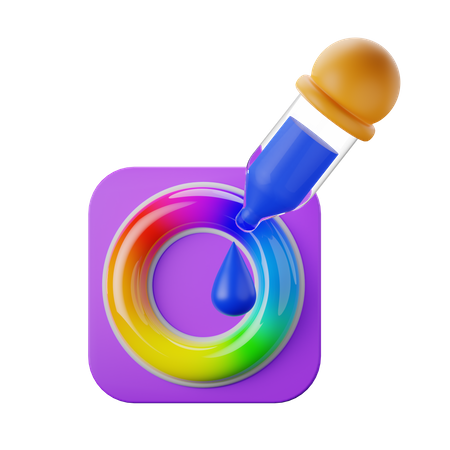 Roda de cores  3D Icon