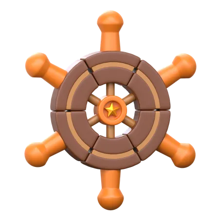 Roda do navio  3D Icon