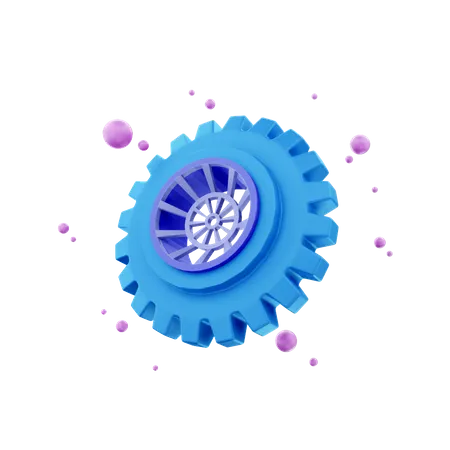 Roda dentada  3D Illustration