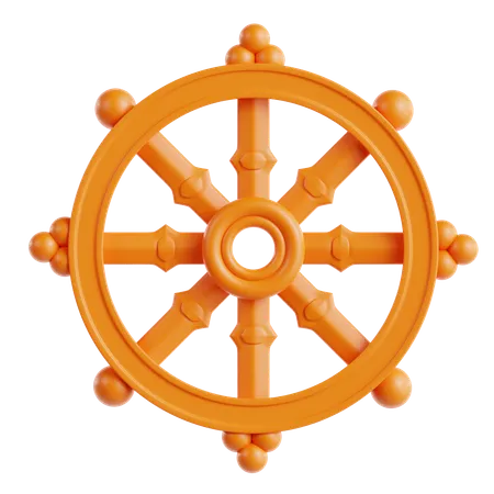 Roda do dharma  3D Icon