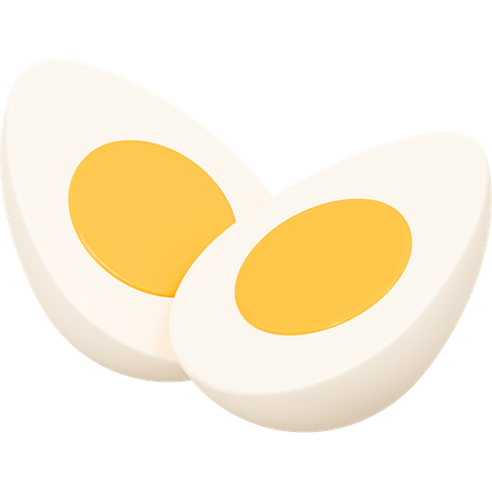 Rebanada de huevos cocidos  3D Icon