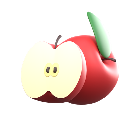 Rebanadas de manzana  3D Icon