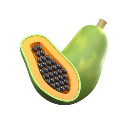 Rodajas de papaya  3D Icon