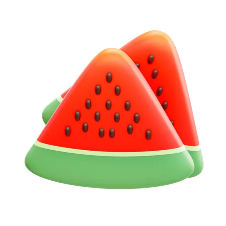 Rodajas de sandia  3D Illustration