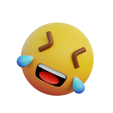Rodando por el suelo riendo con lágrimas  3D Emoji