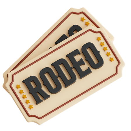 Bilhete de rodeio  3D Icon