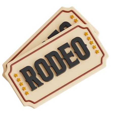 Bilhete de rodeio  3D Icon