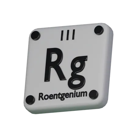 Roentgenium Element 3 D Icon 3D Icon