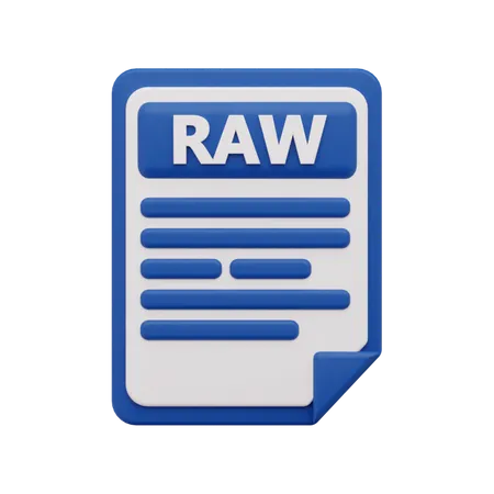 RAW-Datei  3D Icon