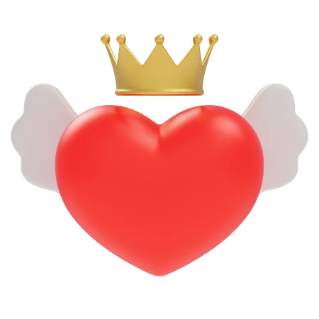 Coeur de roi  3D Icon