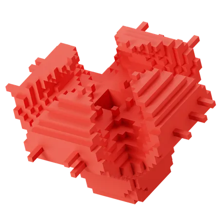 Rojo antiguo  3D Icon