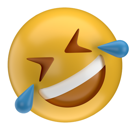 Rolando no chão rindo emoji  3D Icon