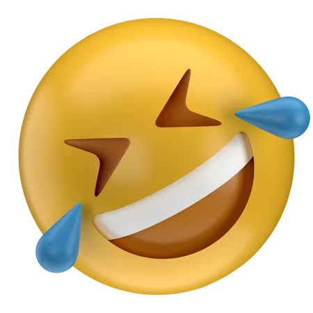 Rolando no chão rindo emoji  3D Icon