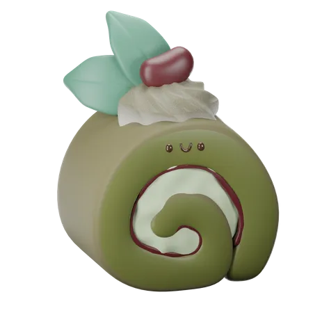 Rolinho de geléia de chá verde  3D Icon