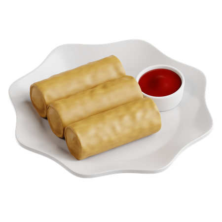 Rolinho Primavera (Lumpia)  3D Icon